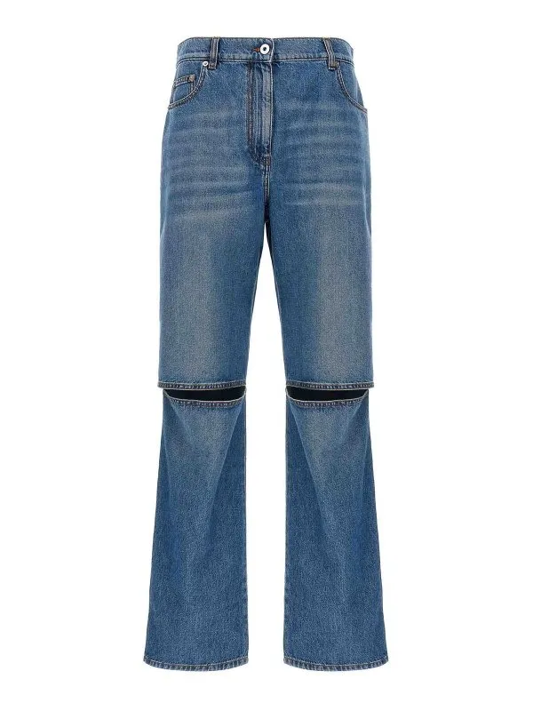 J.W. Anderson Jean Droit - Bleu - Bleu - Femme | DT0046PG1164804