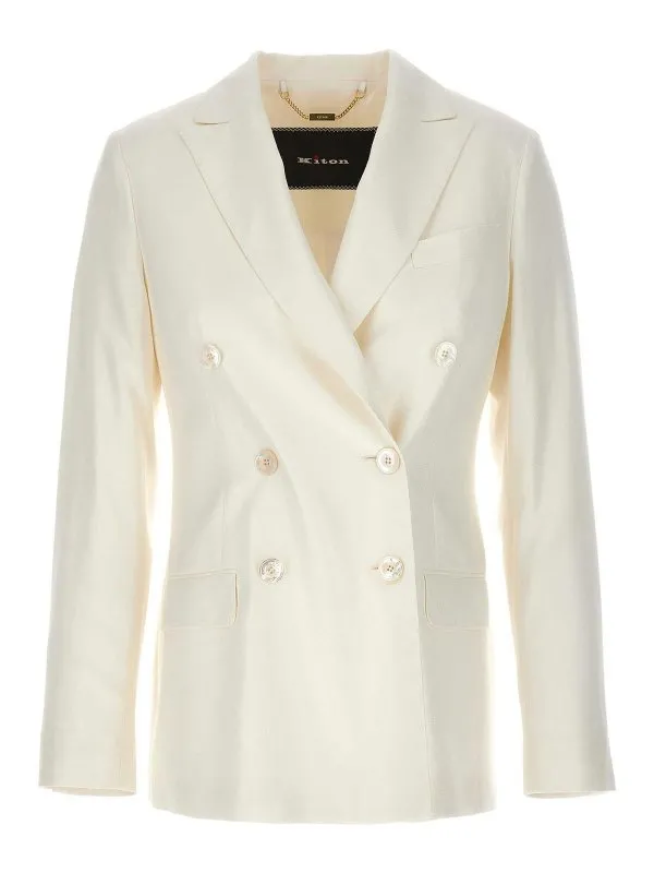 Kiton Blazer - Blanc - Blanc - Femme | D46523K0919B0101
