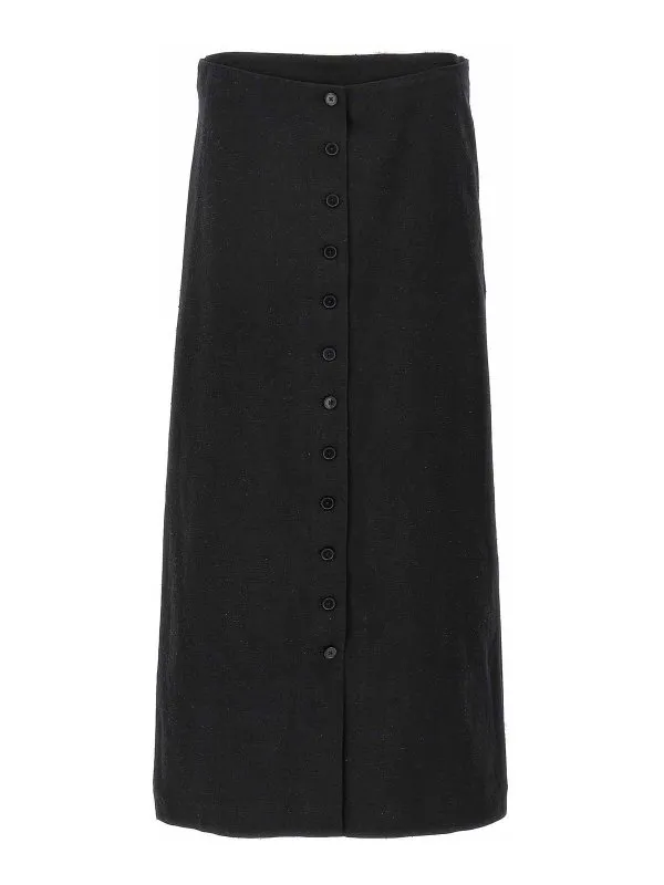 Loulou Studio Jupe Midi - Atri - Noir - Femme | ATRIBLACK