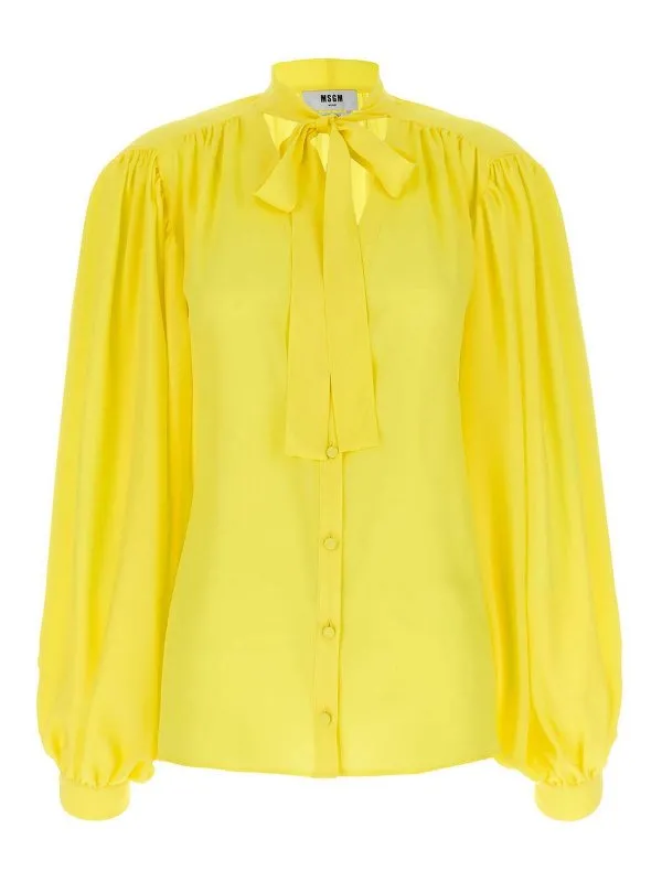 M.S.G.M. Chemise - Jaune - Jaune - Femme | 3641MDE2424710606
