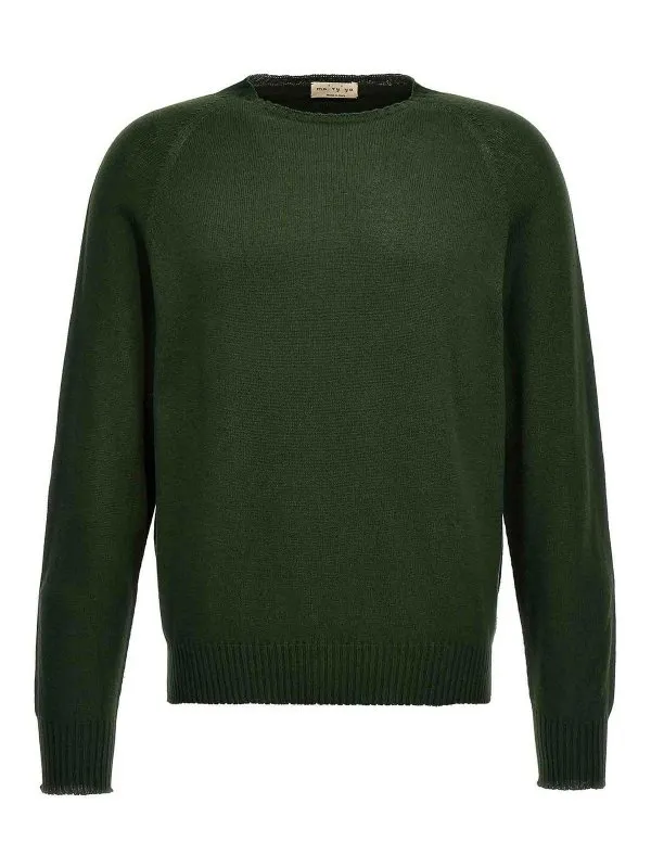 Ma'ry'ya Pull Col Rond - Vert - Vert - Homme | YMK020C10