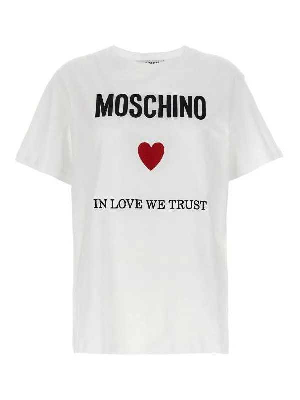 Moschino T-Shirt - Blanc - Blanc - Femme | 070305412001