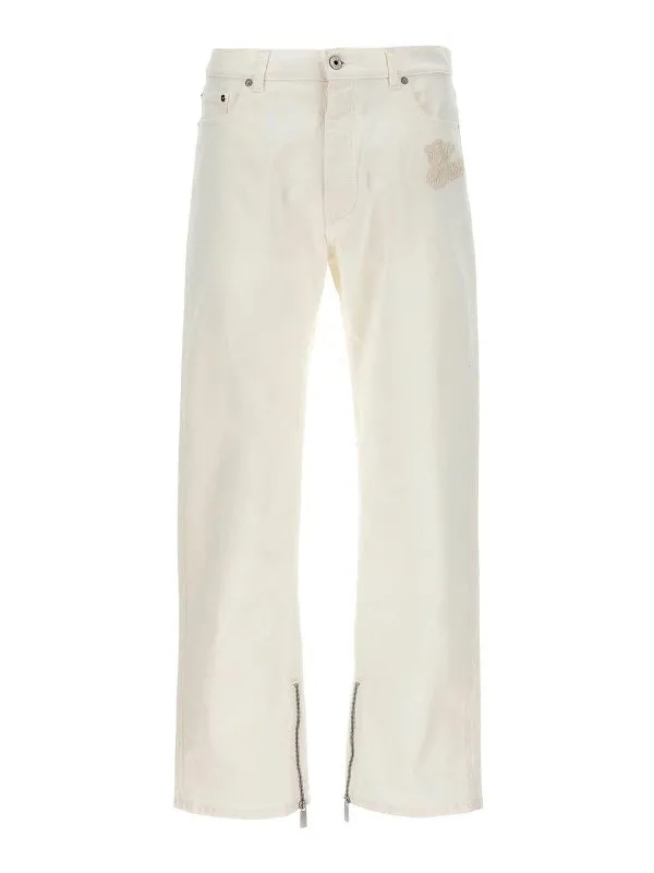 Off-White Jean Bootcut - Blanc - Blanc | OMYA177S24DEN0010202