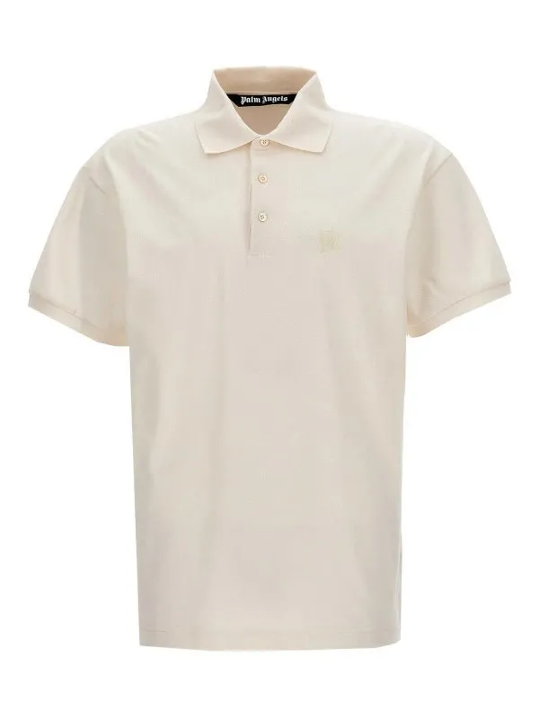 Palm Angels Polo - Blanc - Blanc - Homme | PMGB012R24FAB0010303