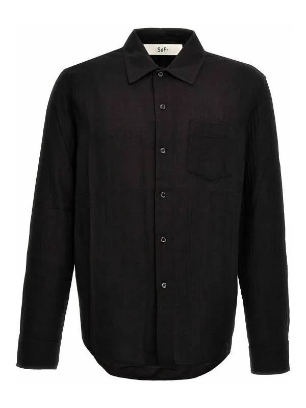 Séfr Chemise - Noir - Noir - Homme | FW23LEOLIGHTBLACK
