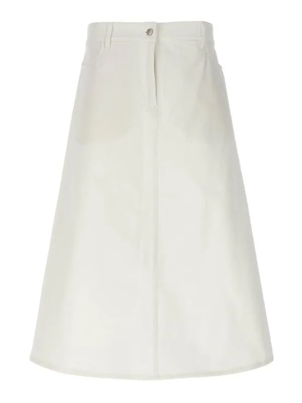 Studio Nicholson Jupe Midi - Blanc - Blanc - Femme | BARINGOWHITE