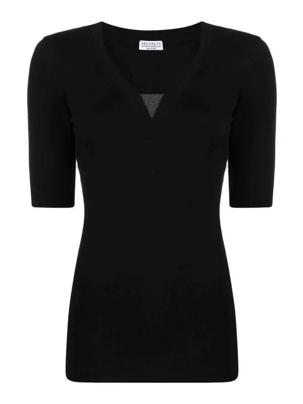 Brunello Cucinelli T-Shirt - Noir - Noir - Femme | M0TC8EL692C101