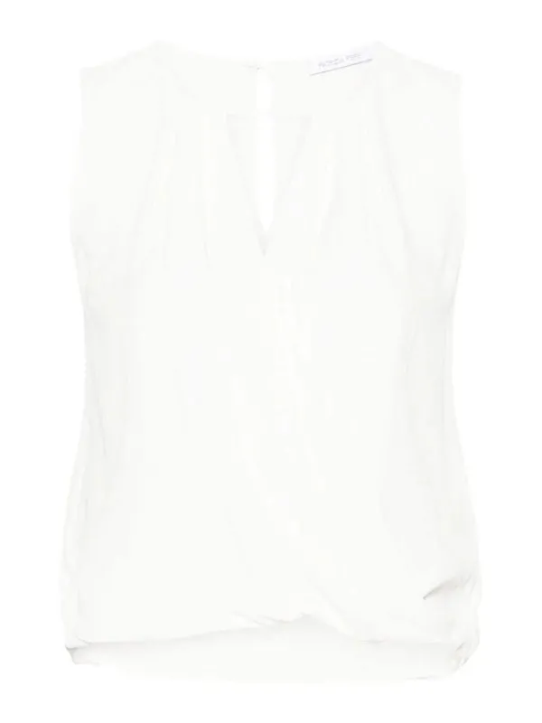 Patrizia Pepe Top - Essential - Blanc - Femme | 8C0686A8I1W146