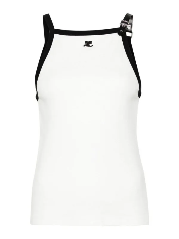 Courreges Top - Blanc - Blanc - Femme | 124JDE067JS00700098