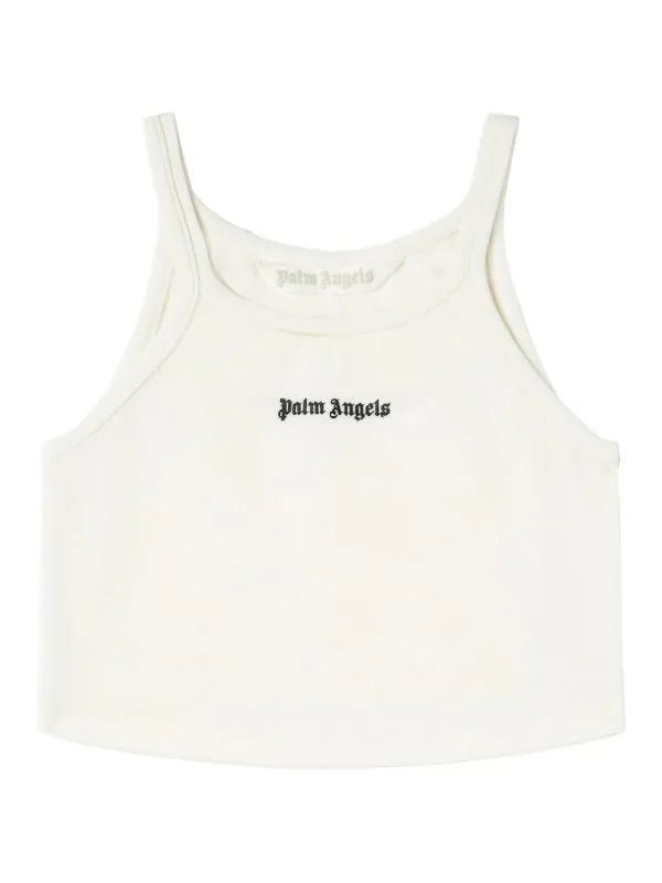 Palm Angels Top - Blanc - Blanc - Femme | PWAD060S24FAB0020310