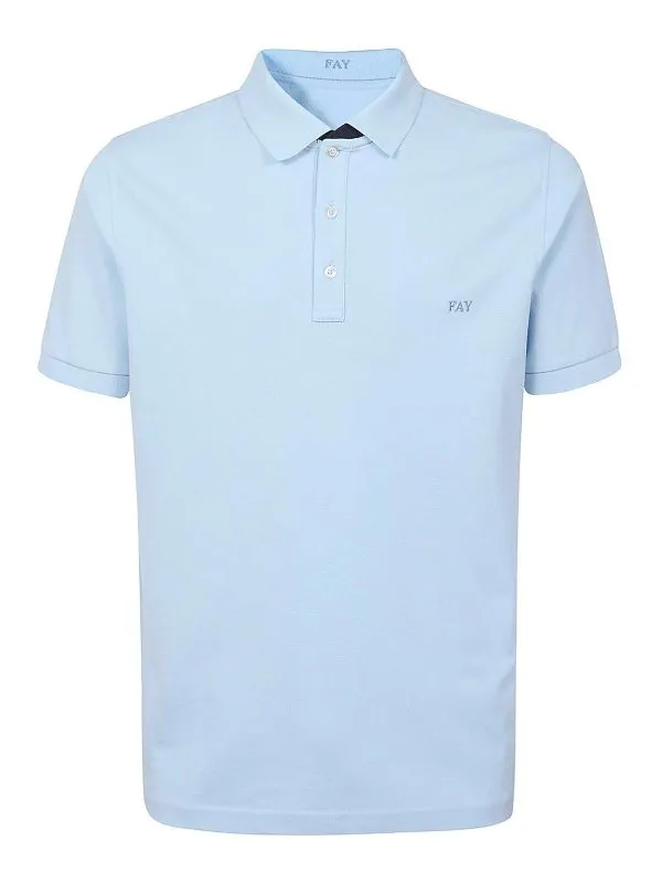 Fay Polo - Bleu Clair - Bleu Clair - Homme | NPMB248135STDWU010