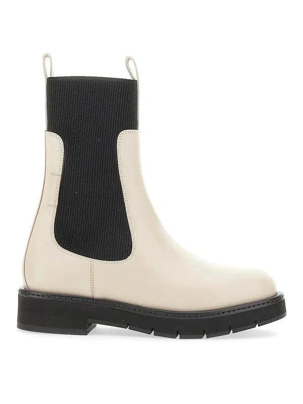 Ferragamo Bottes - Chelsea - Blanc - Femme | 75385401D515BONE
