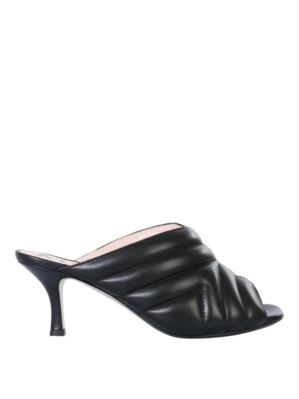 N°21 Mules - Chevron Pattern - Noir - Femme | N220I804201570999