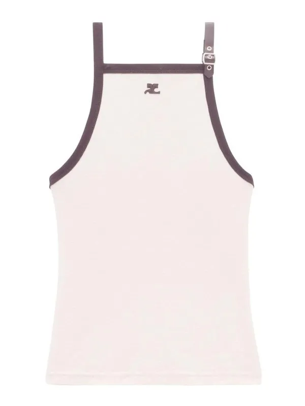 Courreges Top - Noir - Noir - Femme | 124JDE067JS0070B093