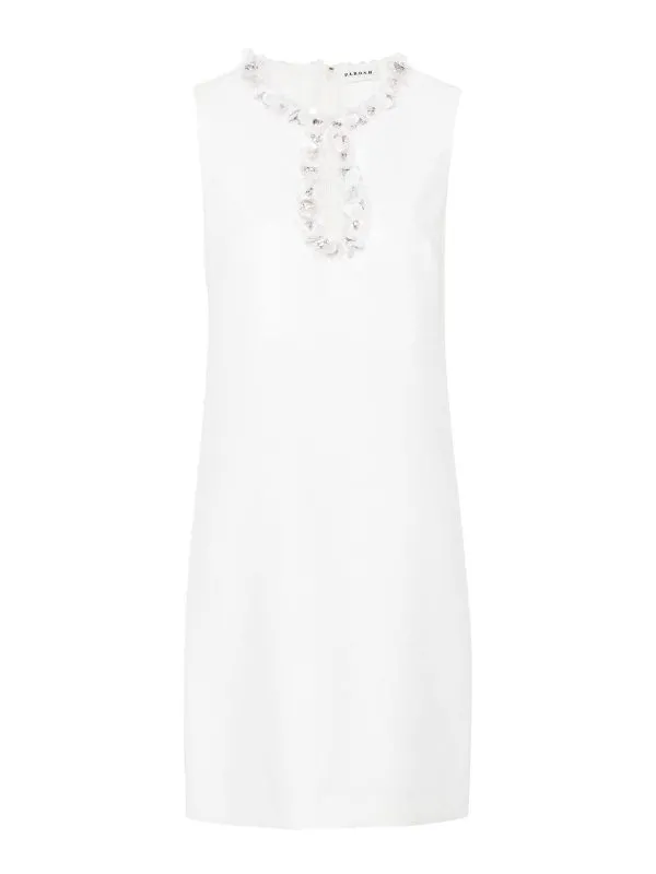 P.A.R.O.S.H. Robe Au Genou - Blanc - Blanc | D721907PUPPY002