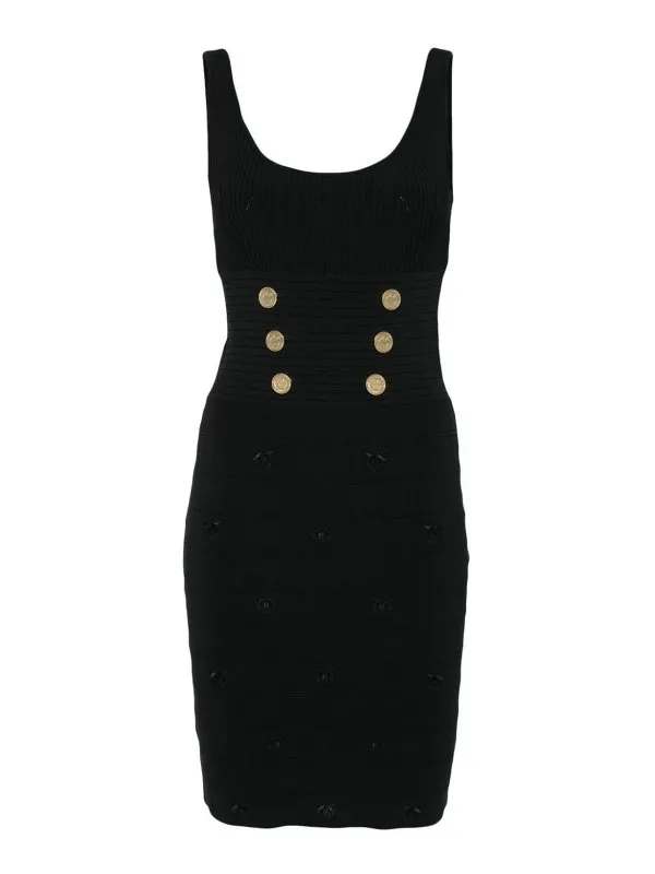 Pinko Robe Au Genou - Cactus - Noir - Femme | 102879A1LKZ99