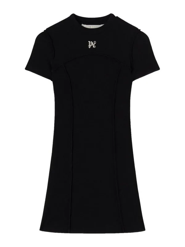 Palm Angels Robe Courte - Noir - Noir | PWDB055S24FAB0011003