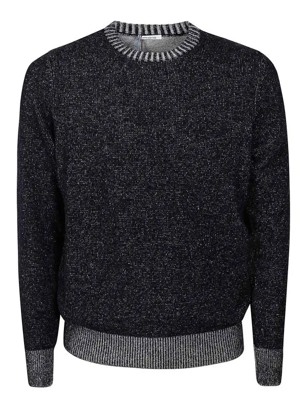 Malo Pull Col Rond - Bleu - Bleu - Homme | UXA257Y1B13EM460