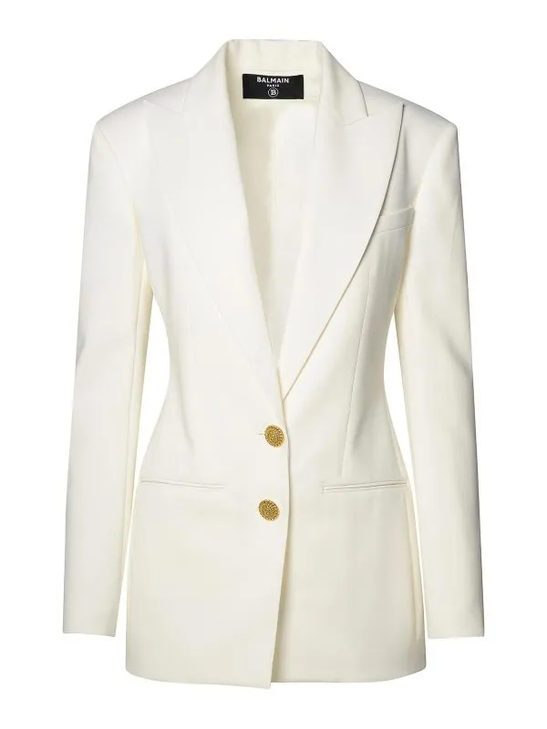 Balmain Veste Casual - Blanc - Blanc - Femme | CF1SE055VE170FA