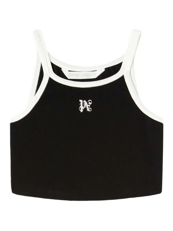 Palm Angels Top - Noir - Noir - Femme | PWAD060S24FAB0011003