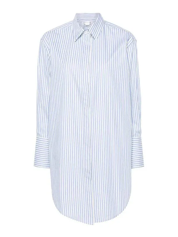 Victoria Beckham Blouse - Bleu | 1124WSH005206CCHAMOMILEOXFORDBLUE