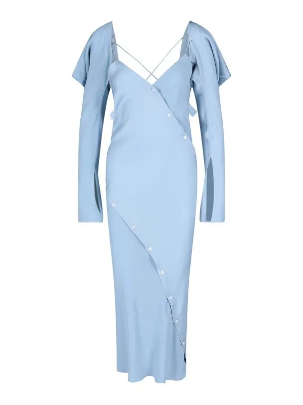 Setchu Maxi Robe - Bleu - Bleu - Femme | U242D002V001LTBLUE