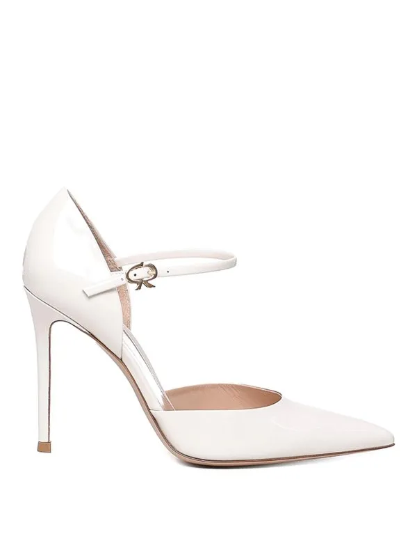 Gianvito Rossi Chaussures À Talon - Blanc | G4037815RICVEROFFWVERNICEOFFWHITE