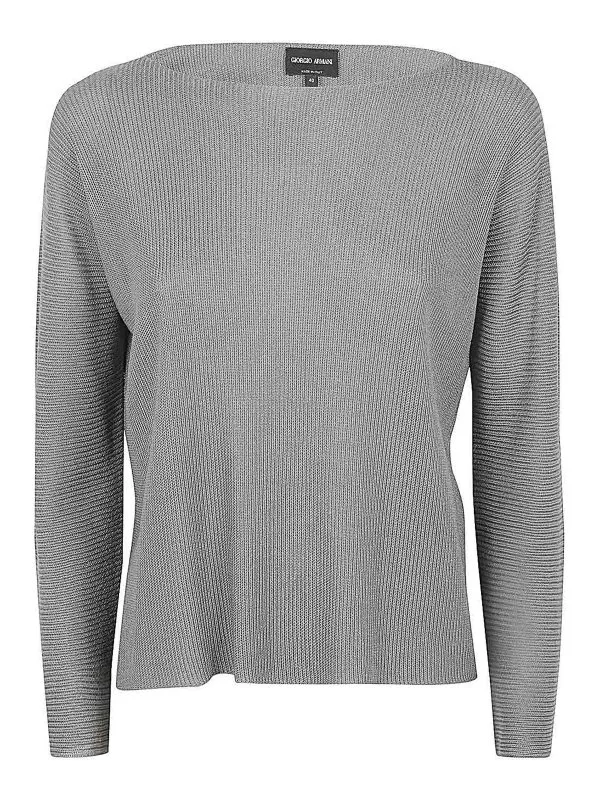 Giorgio Armani Pull Col Bateau - Gris - Gris | 3DAM10AM33ZU8YQ