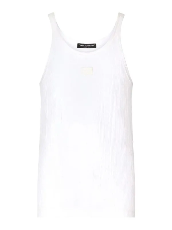 Dolce & Gabbana Top - Blanc - Blanc - Homme | G8PA8TFUGSIW0800