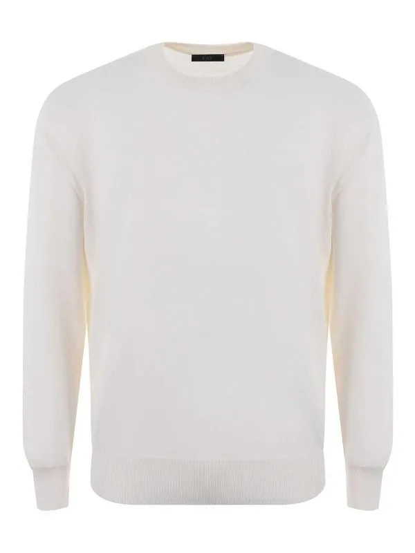 Fay Pull Col Rond - Crème - Crème - Homme | NMMC148171TOHPB009