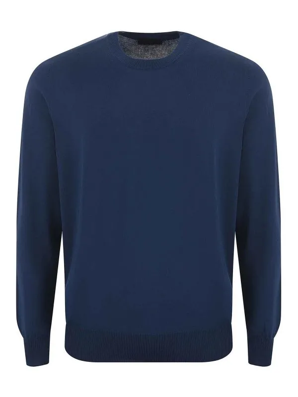 Fay Pull Col Rond - Bleu - Bleu - Homme | NMMC148171TOHPU606