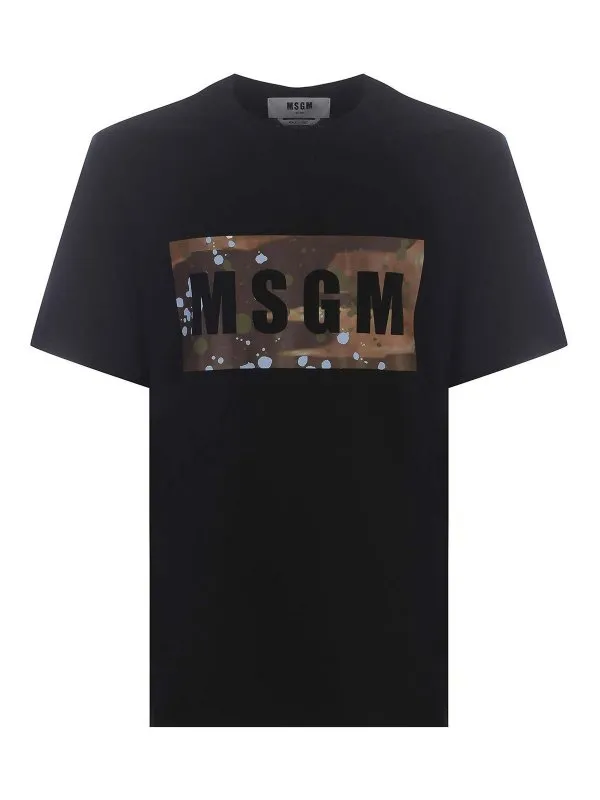 M.S.G.M. T-Shirt - Noir - Noir - Homme | 3640MM13824700299