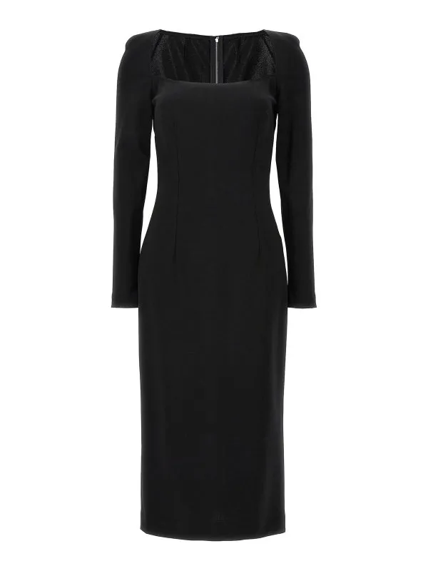 Dolce & Gabbana Robe Au Genou - Milan - Noir | F6DLUTFUGN7N0000