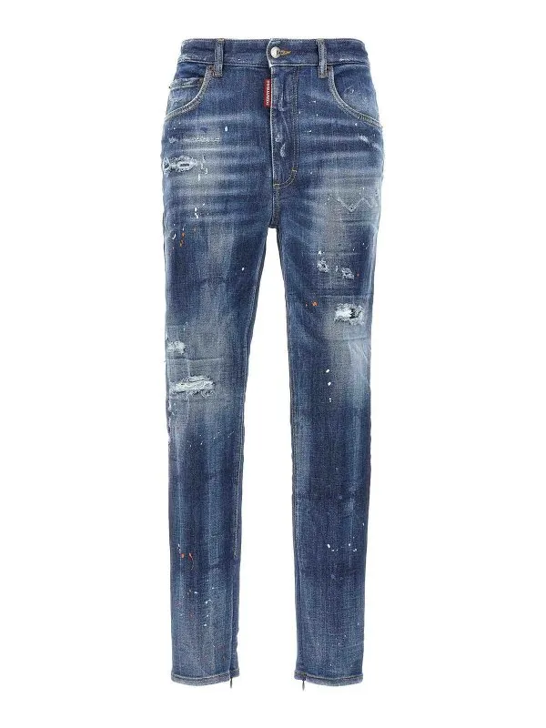 Dsquared2 Jean Droit - Twiggy - Bleu - Femme | S72LB0736S30872470