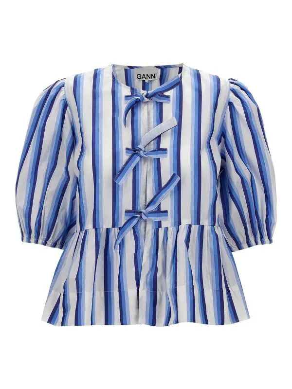 Ganni Blouse - Bleu Clair - Bleu Clair - Femme | F9184695
