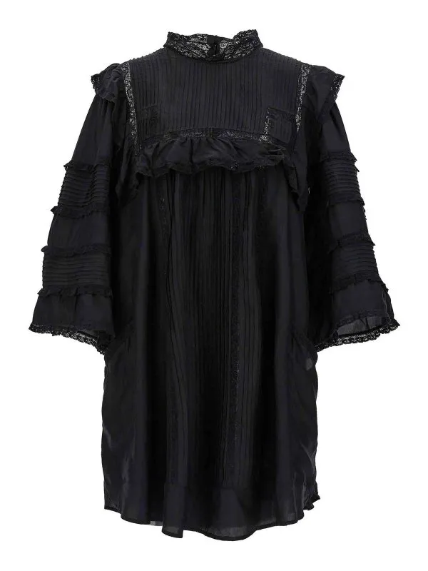 Isabel Marant Robe Courte - Zakae - Noir | 24PRO0425FAB1J10I01BK