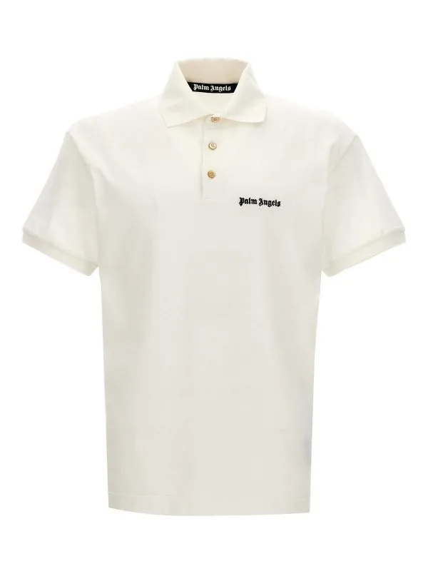Palm Angels Polo - Blanc - Blanc - Homme | PMGB012S24FAB0020310