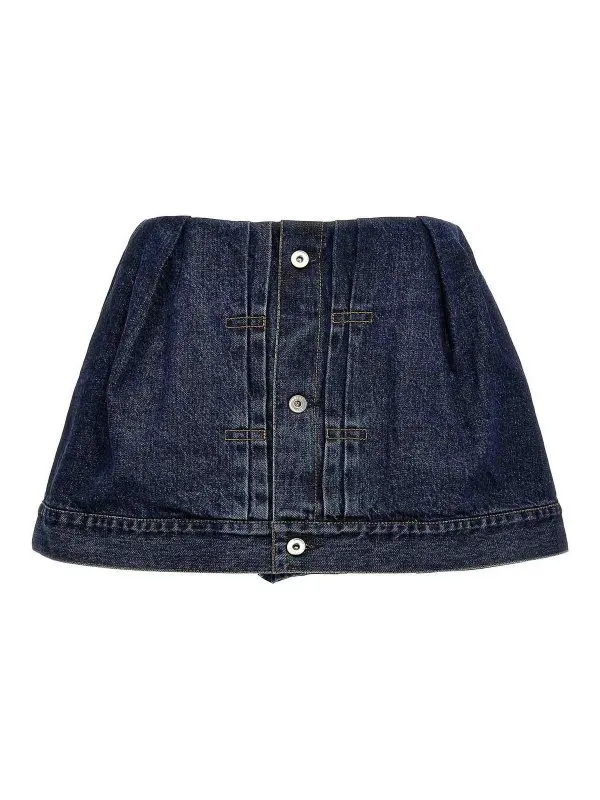 Sacai Short - Bleu - Bleu - Femme | 2407291401 | thebs.com