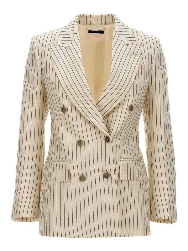 Tom Ford Blazer - Blanc - Blanc - Femme | GI2971FAX1158XECBL