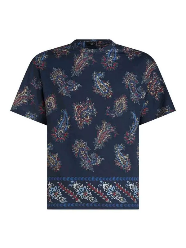 Etro T-Shirt - Bleu - Bleu - Homme | MRMA0004AJ055X0883