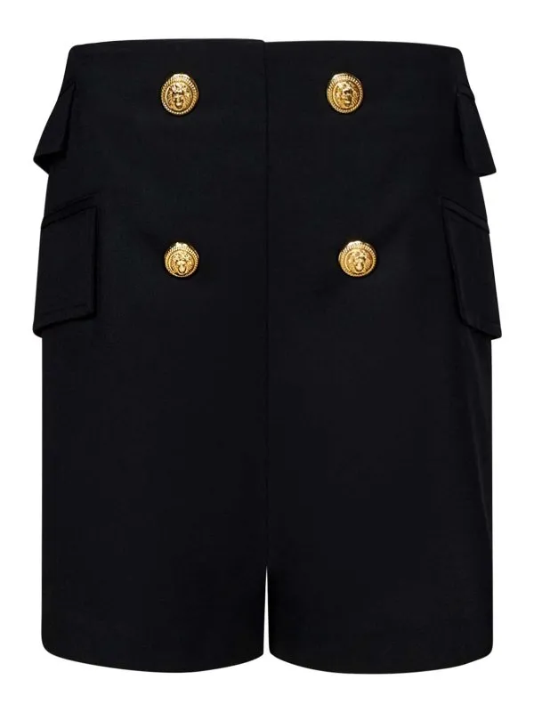 Balmain Short - Noir - Noir - Garçon | BU6B59I0196930OR
