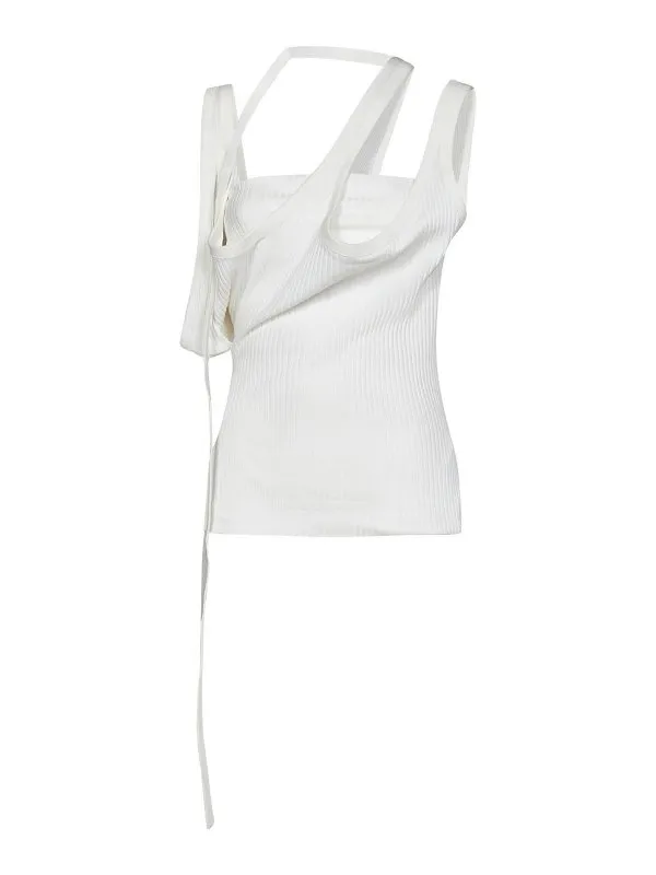 The Attico Top - Blanc - Blanc - Femme | 246WCT260J043001