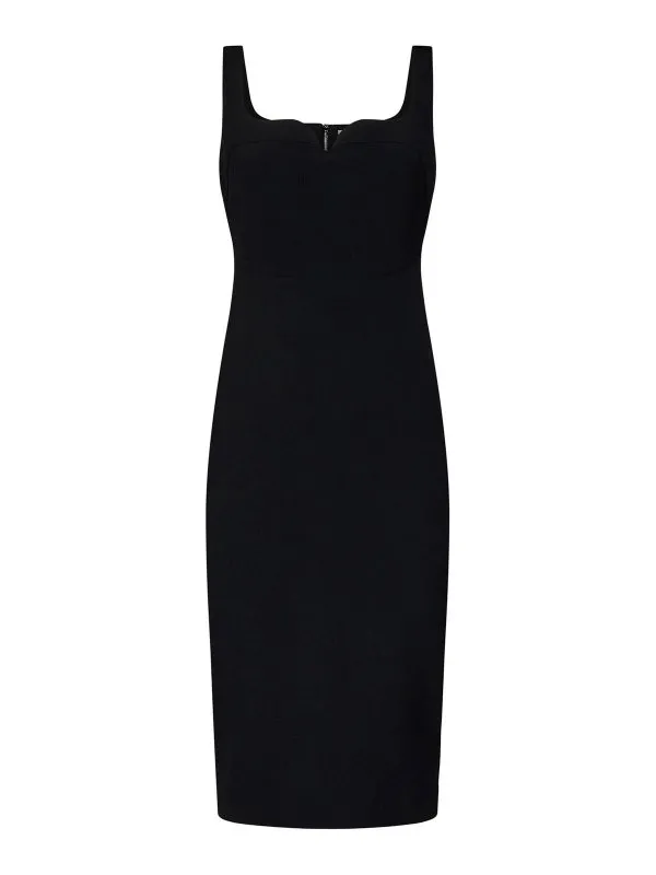 Victoria Beckham Robe Au Genou - Noir - Noir | 1224WDR005532A1