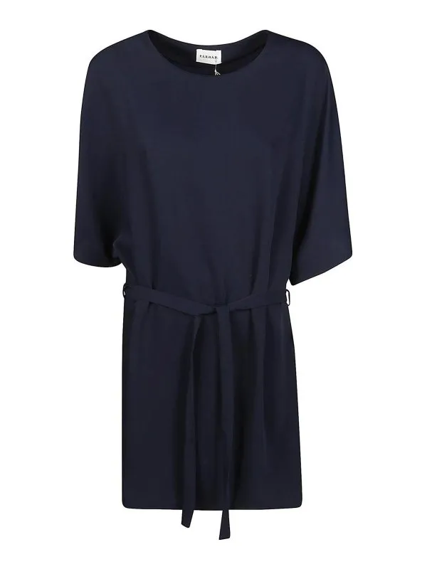 P.A.R.O.S.H. Robe Au Genou - Bleu - Bleu | D725150PANTY24012