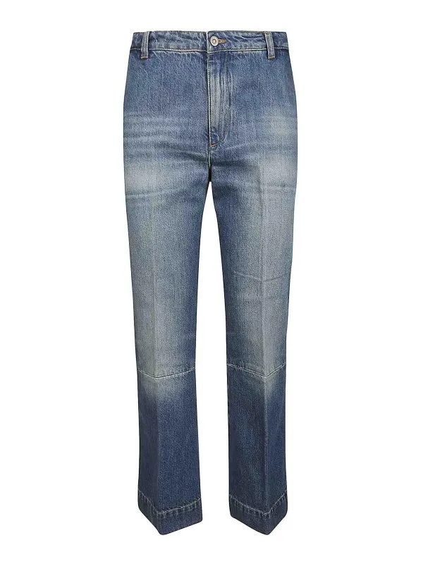 Victoria Beckham Jean Droit - Gris | CROPPEDKICKJEANINDIGRAYWASH