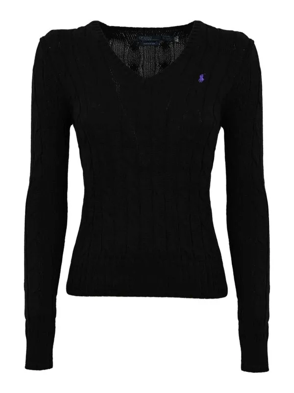 Polo Ralph Lauren Pull À Col V - Noir - Noir | 211891641010