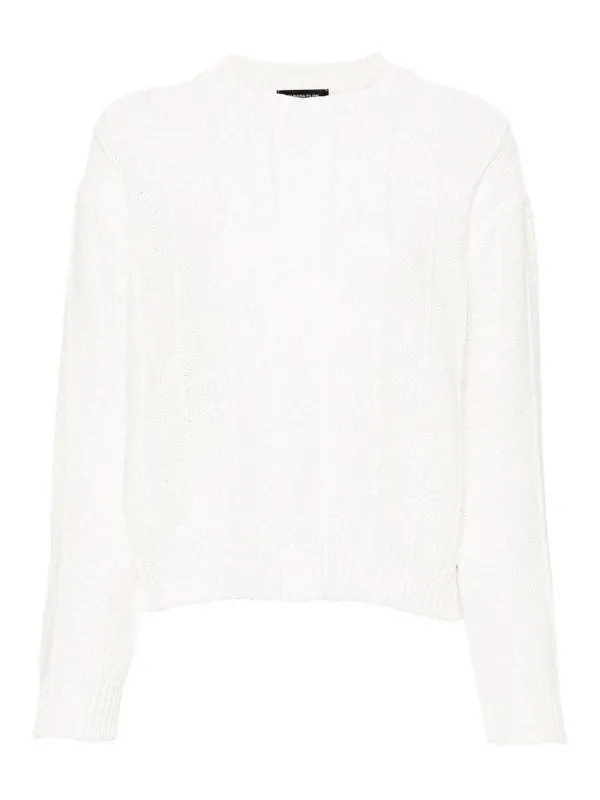 Fabiana Filippi Pull Col Rond - Blanc - Blanc | MAD274F530D6630142