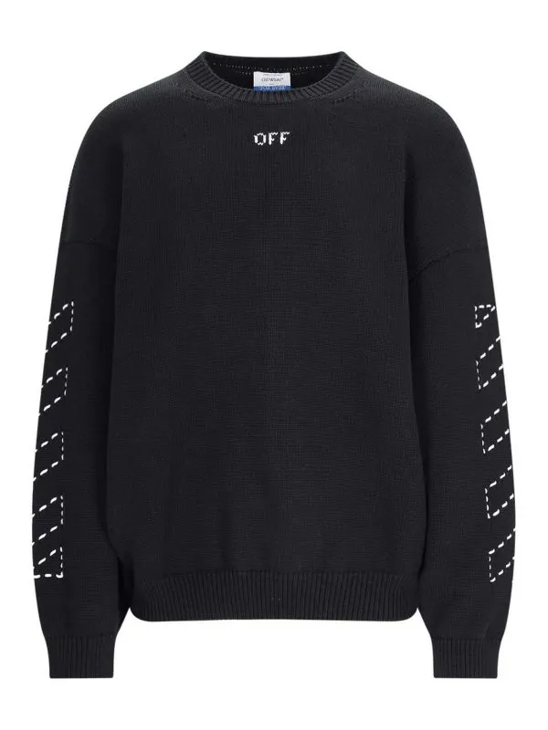 Off-White Pull Col Rond - Noir - Noir | OMHE191C99KNI0011061