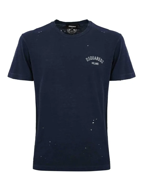 Dsquared2 T-Shirt - Bleu - Bleu - Homme | S71GD1392S22146478
