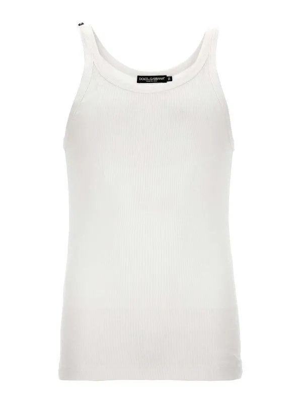 Dolce & Gabbana Top - Blanc - Blanc - Homme | G8PA8TFU7AVW0800